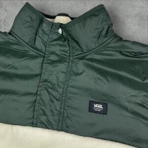 Vans Mammoth Fleece Cream & Green Anorak Jacket Large